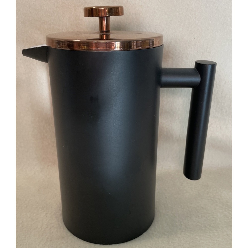 Meelio Black Small French Press Coffee Maker 600ml Black DoubleWall Insulated